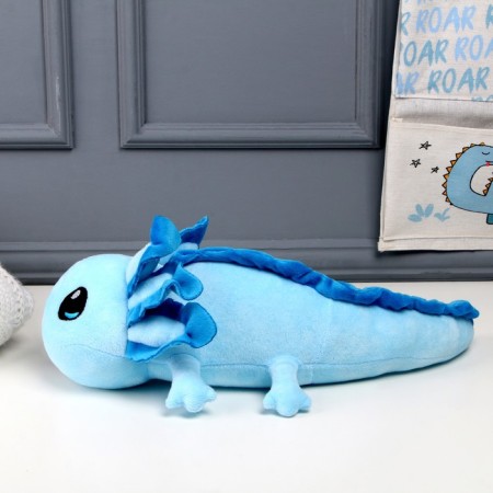 Soft toy "Axolotl", 45 cm, blue color-3