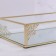 Great organizer for storage, glass, with a mirror -bottom, 1 section, 24 × 14 × 5 cm, transparent/copper color
