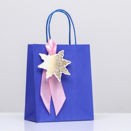Package Gift Craft "Golden Snowflake" 18 x 22.3 x 10 cm-2