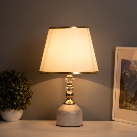 Table lamp "Edict" 1x40W E27 white/gold 27x27x45cm-1