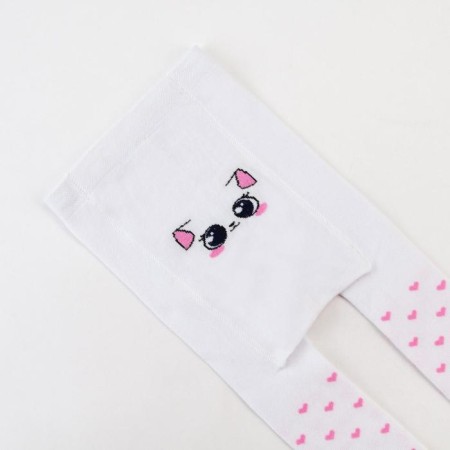 Pantyhose crumb I am a “cat”, white color, height 98-104 cm-4