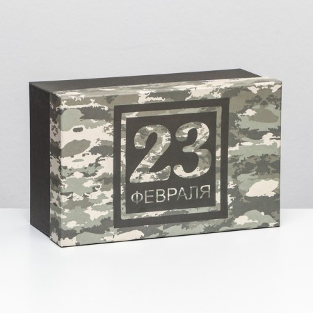 Gift box "February 23", rectangular, 27 x 17 x 11 cm