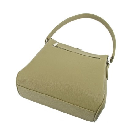 Bag women, genuine leather, olive 27x8x24 cm-2