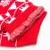 Women's socks "Patterns and deer" color red, size 23-25