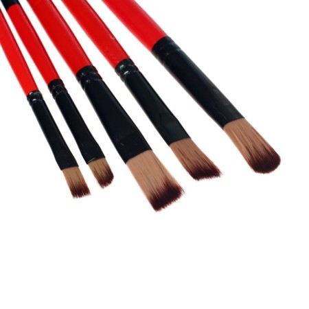 A set of Calligrata brushes “nylon” pile, flat, 5 pieces.-2