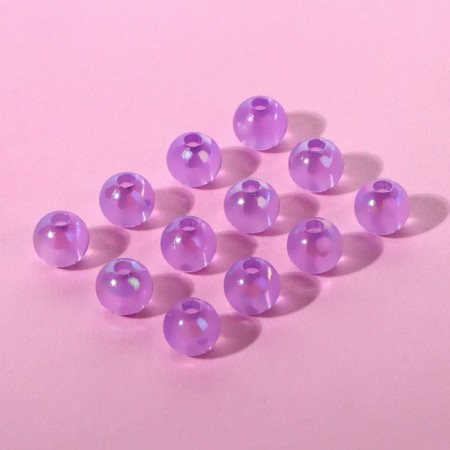 Beads are sewing, with holography, d = 8 mm, 50 g, lilac color-1