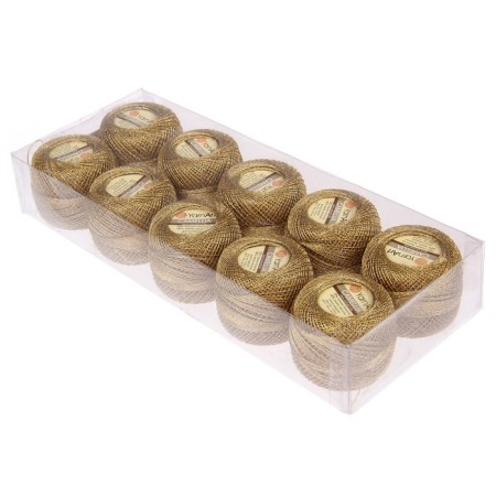 Yarn "Camelia" 70% polyester, 30% lurers 190m/20g (2440 gold)-4