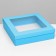 The box is folding, cover is, turquoise, with a window 30 x 30 x 8 cm