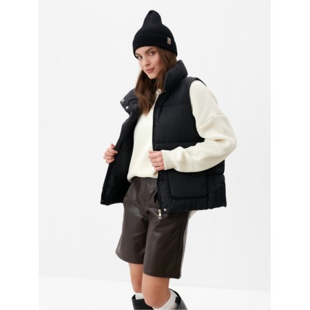Women's vest with collar Mist, p. 44, black-3