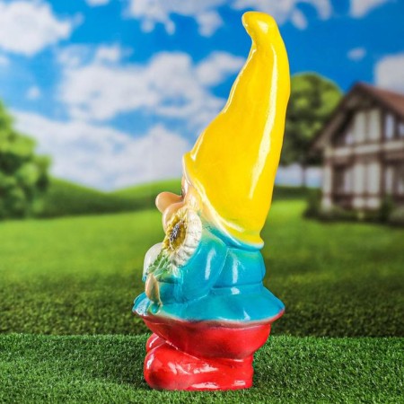 Garden figure "Dwarf with a flower" 40cm-1