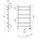Domoterm electric heated towel rail "Laura" P6, 600x800 mm, right, bronze