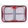 Penal 3 sections, tab inside, 140 x 210 x 40 mm, fabric, calligrata top block "Dino"