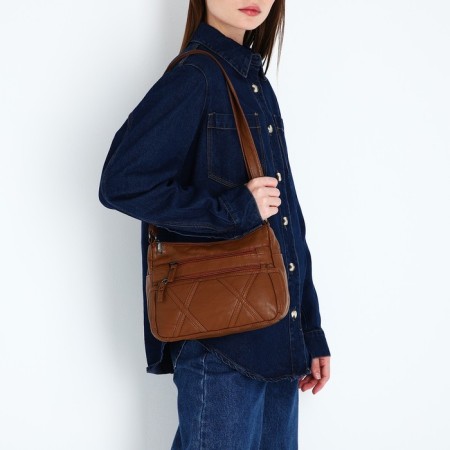 Love bag with lightning, brown color-5