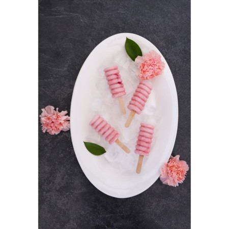 Form for ice cream shares "Monica", silicone, 19.5 × 11 cm, 4 cells (6.7 × 3.2 cm), color mix-15