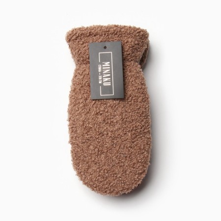 Women's mittens for claim Minaku 25 cm beige-3