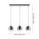 Bulciago E27, 3x40W chandelier