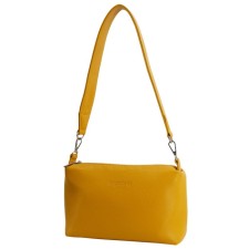 Female bag, artificial leather, yellow 17x12x20 cm