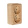 UNIVERSAL Olympus socket, 16 A, double, external, with salary, pine color