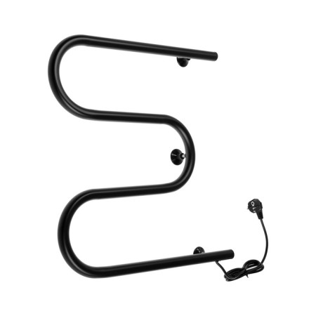 Electric heated towel rail, PE-02, M-shaped, 500x500 mm, black-2
