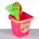 Set "Buckets, shoulder blades, molds": 5 toys for sandboxes, plastic, 14 x 25 cm, mix