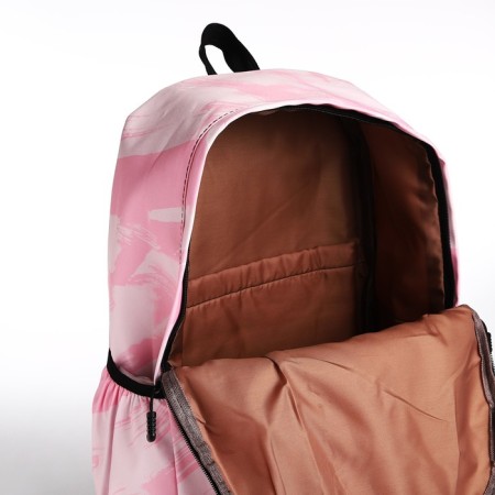 Young backpack from textiles on lightning, 3 pockets, pink color-5