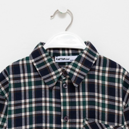 A shirt for a boy in a cage KAFTAN, p. 32 (110-116 cm)-6