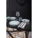 Black dining plate Magistro "marble", d = 20 cm, white color