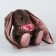Soft toy "LI with pink flowers", 25 cm
