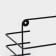 Direct shelf for a bathroom with high sides, 24.5 × 13 × 16.5 cm, black color