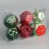Set of balls plastic D-6 cm, 6 pcs "Avery" geometry of the face, green red