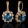 Earrings with rhinestones "Circle" party, large, color mix