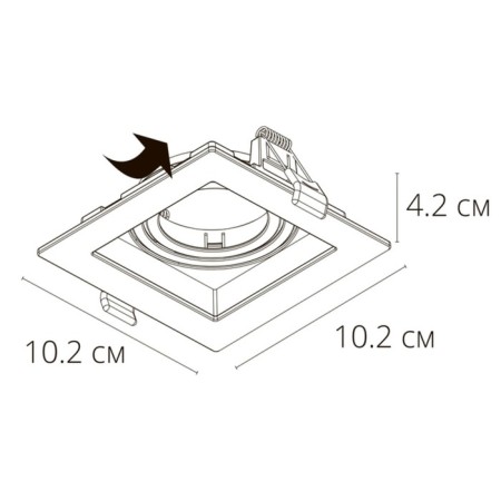 Pointed-built Lamp Simplex A6662PL-1wh, GU10, 10 W, 10.2x10.2x4.2 cm, white-3