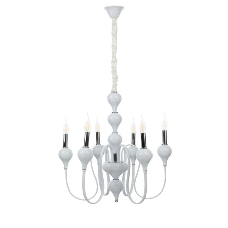 Bergamamo chandelier 6he14 40w is white-chromium 60x60x97 cm-3