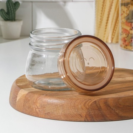 Bank for bulk products, glass, 600 ml, d = 10 cm, h = 10 cm-1