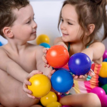 Balls for a dry pool with a pattern, ball diameter 7.5 cm, set 90 pieces, multi -colored-9