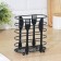 Drywall for cutlery of the share, 16 × 16.4 × 7.5 cm, black color