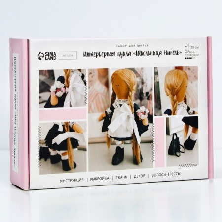 Sewing kit. Interior doll "Schoolgirl Ninel", 30 cm-1