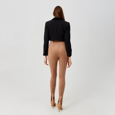 Women's pants Minaku: Casual Collection Beige color, size 48-2