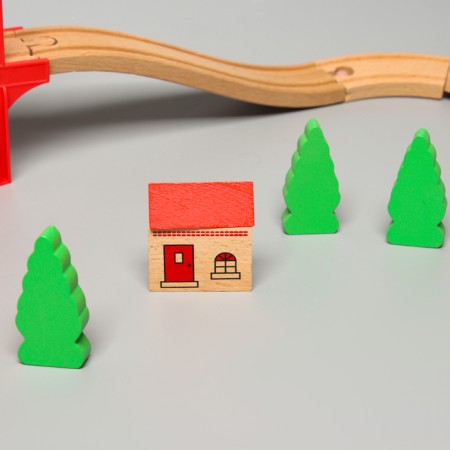 Railway "Big Journey", with a bridge, 39 parts, 27.5 × 27.5 × 5.6 cm-5