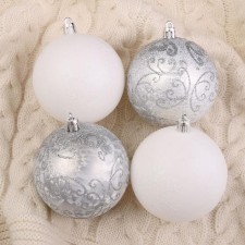 Set of balls plastic D-8 cm, 6 pcs 