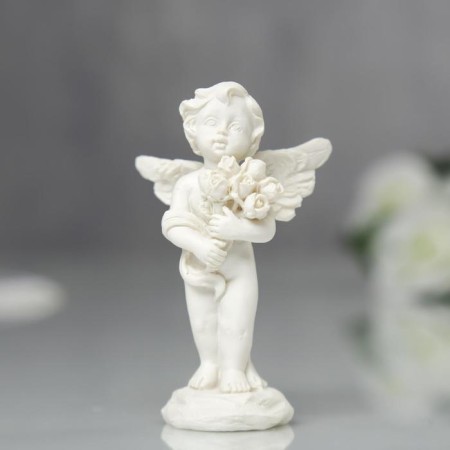 Polystone souvenir "Angel with a bouquet of roses" mix 7.2x4.5x2.8 cm-2