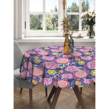 Grenade and flowers, round, Saten, d = 150 cm on the table