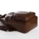 Male sling bag made of artificial leather, with USB, dark brown color