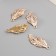 Decor for creativity metal, rhinestones "Palm sheet" 3x1.5 cm