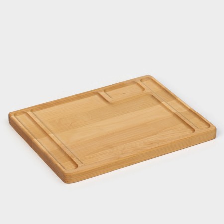 Board-board for feeding the steak ADELICA, 28 × 22 × 1.8 cm, birch-5