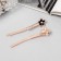 Invisibility for hair "Freya" (set 2 pcs) flower, 6 cm, pink gold