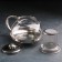 Glass teapot with metallic sieve "metallic", 800 ml
