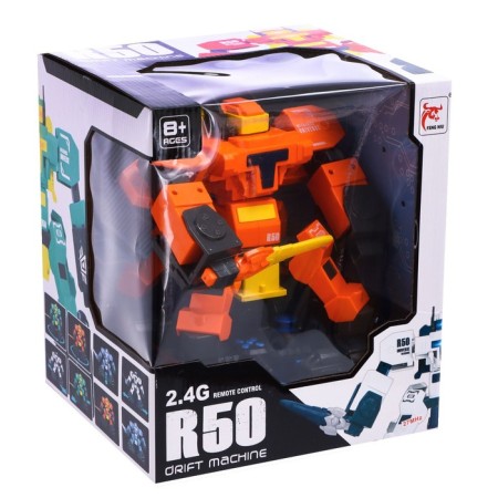 Robot radio -controlled "drift", light and sound effects, works on batteries, color orange color-5