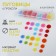 A set of buttons, 4 punctures, d = 12.5 / 15 / 17.5 mm, 80 ± 4 pcs, in the container, color colorful color
