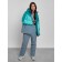 Ski jacket female, size 56, dark green color